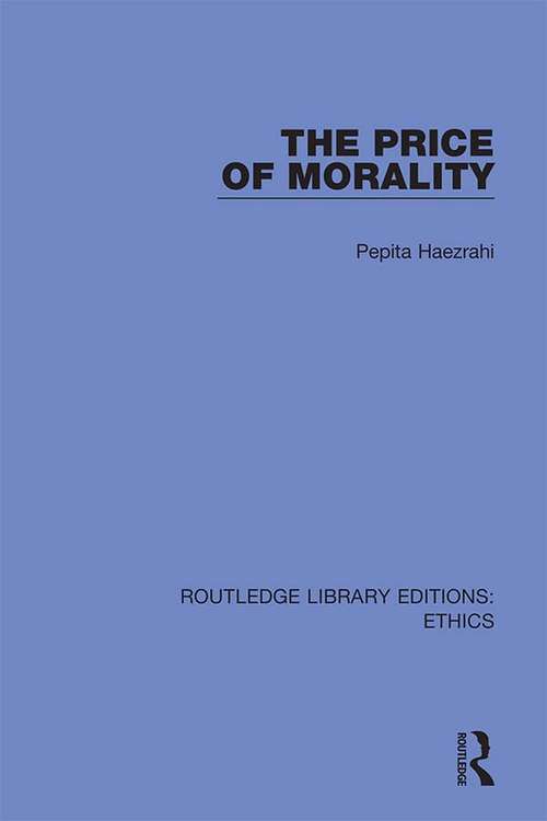 Book cover of The Price of Morality