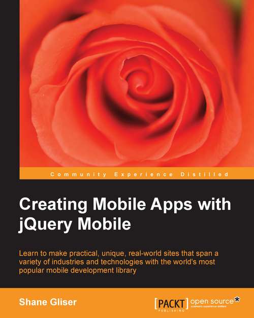 Book cover of Creating Mobile Apps with jQuery Mobile