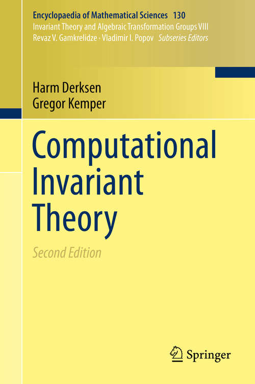 Book cover of Computational Invariant Theory
