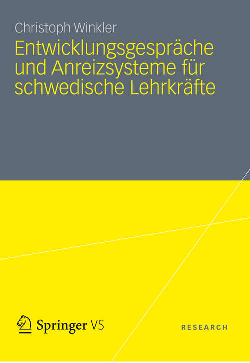 Book cover of Entwicklungsgespräche und Anreizsysteme für schwedische Lehrkräfte