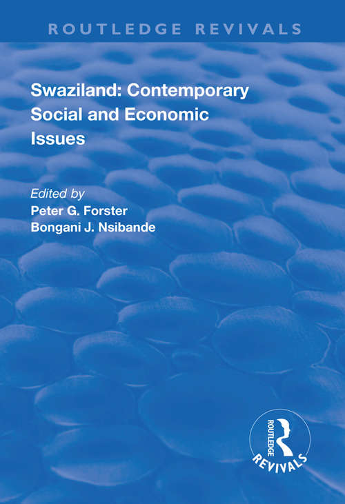 Book cover of Swaziland: Contemporary Social And Economic Issues