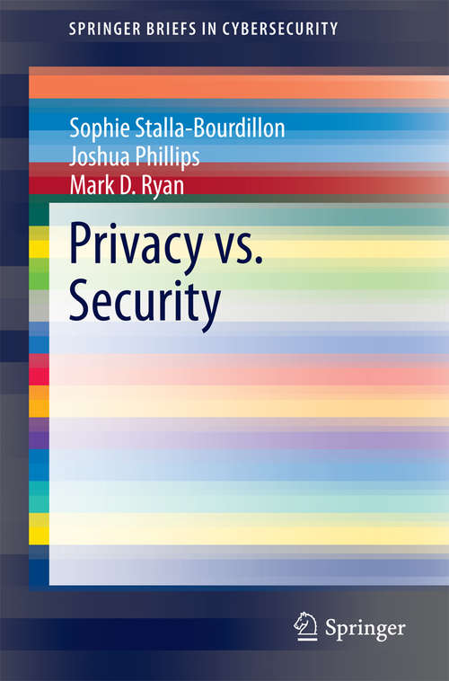 Book cover of Privacy vs. Security