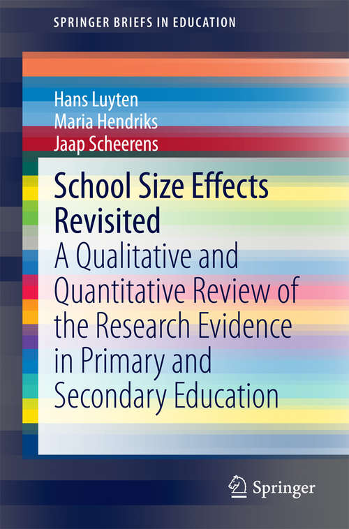 Book cover of School Size Effects Revisited