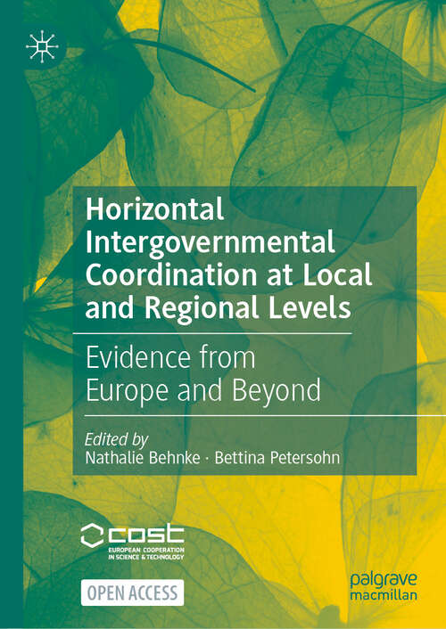 Book cover of Horizontal Intergovernmental Coordination at Local and Regional Levels: Evidence from Europe and Beyond