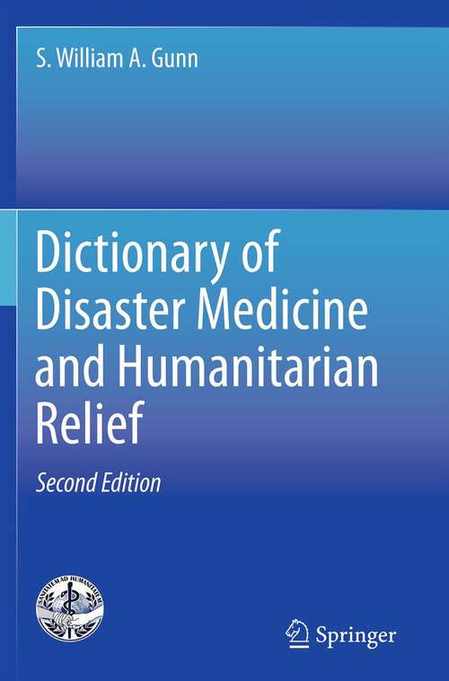 Book cover of Dictionary of Disaster Medicine and Humanitarian Relief