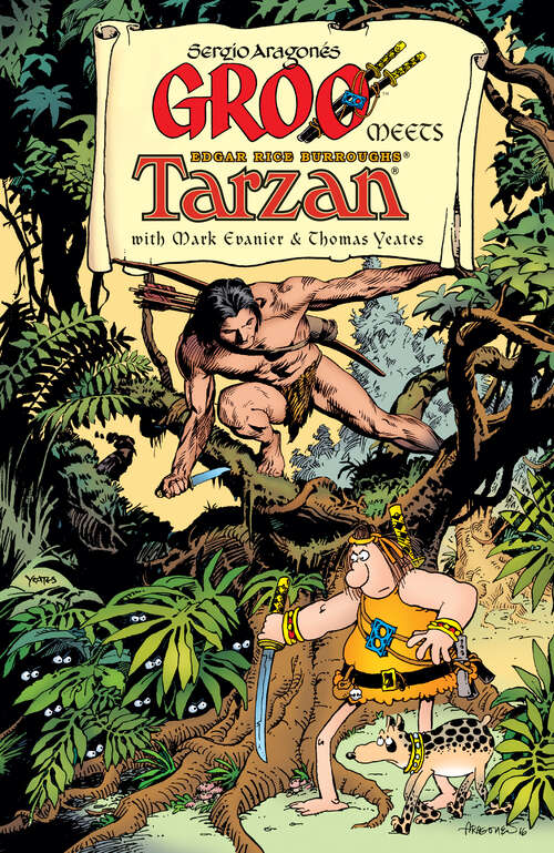 Book cover of Groo Meets Tarzan