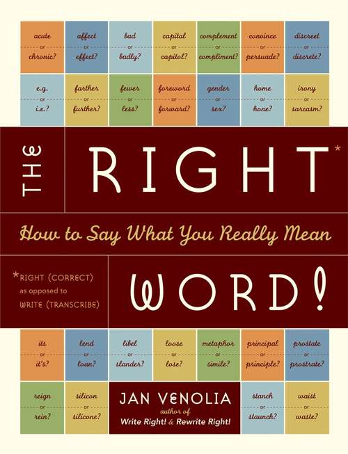 Book cover of The Right Word!
