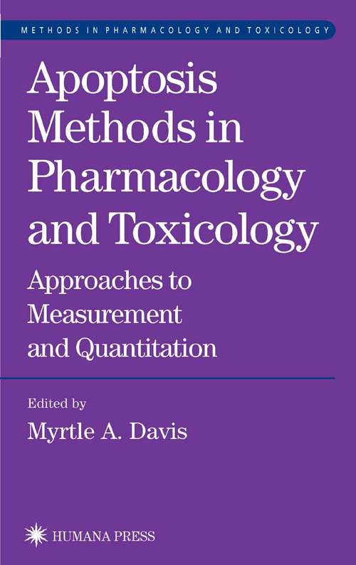 Cover image of Apoptosis Methods in Pharmacology and Toxicology