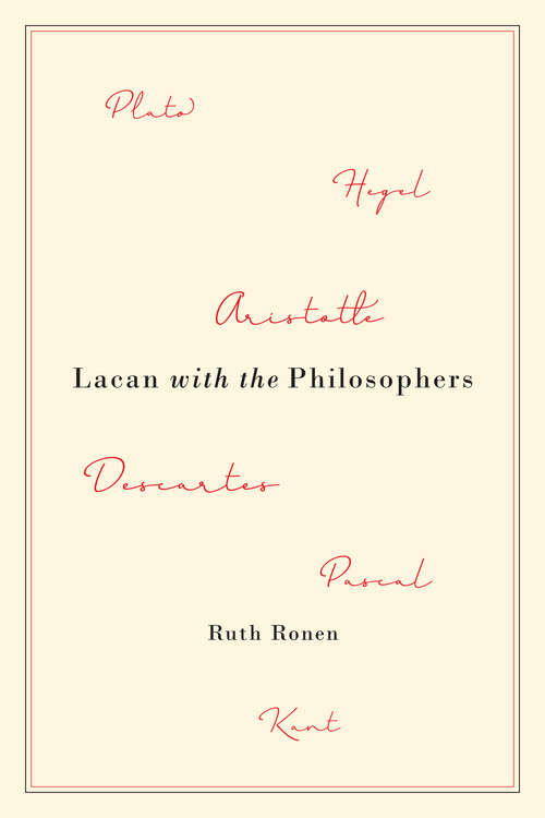 Book cover of Lacan with the Philosophers