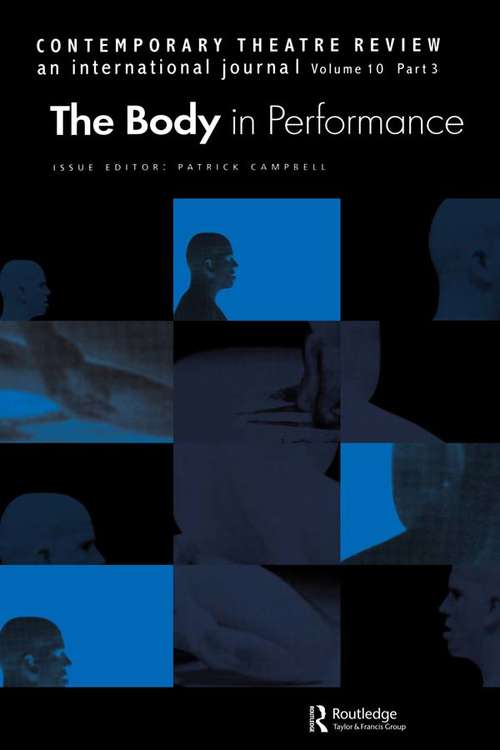 Book cover of The Body in Performance
