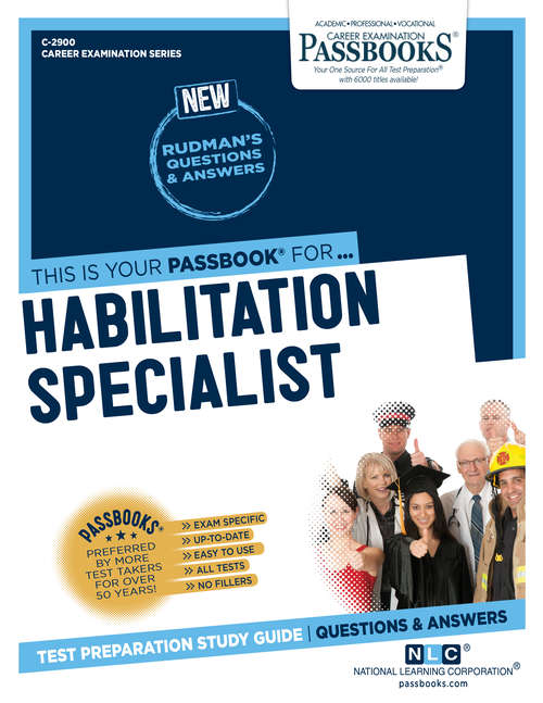 Book cover of Habilitation Specialist: Passbooks Study Guide (Career Examination Series: C-2900)