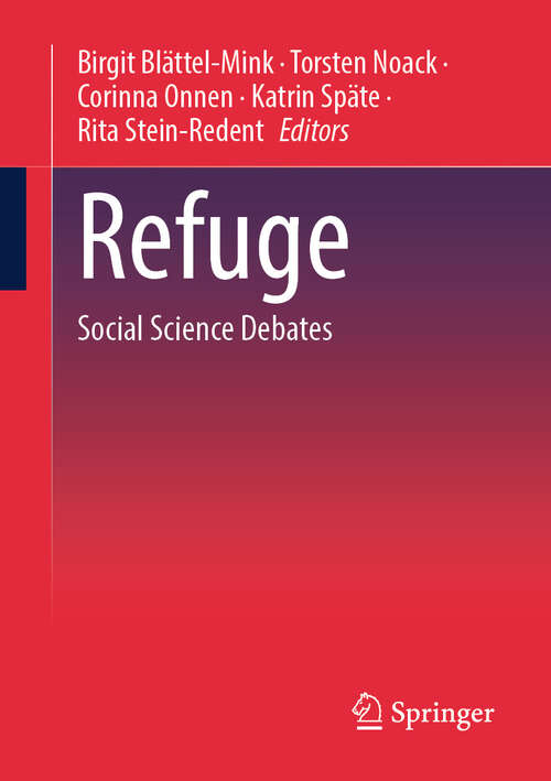 Book cover of Refuge: Social Science Debates (2024)