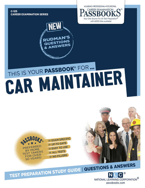 Book cover of Car Maintainer: Passbooks Study Guide (Career Examination Series)