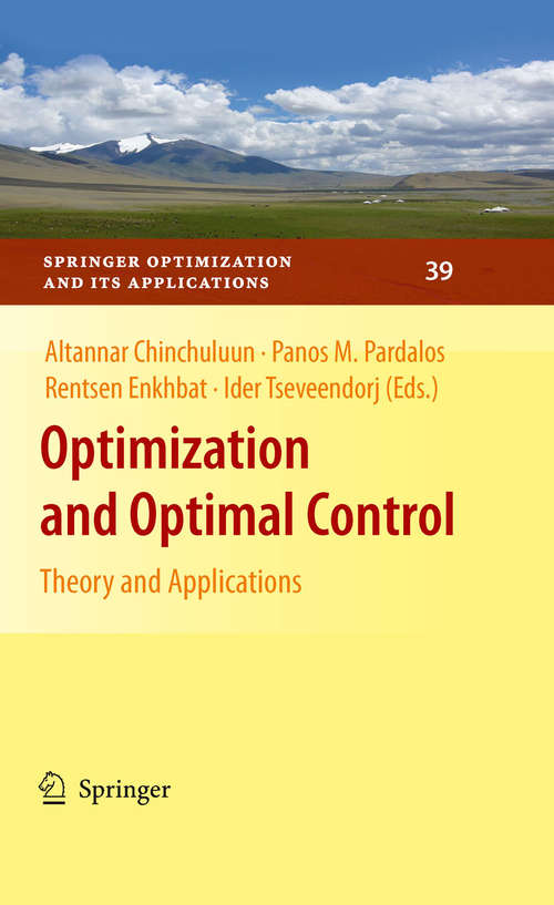 Book cover of Optimization and Optimal Control