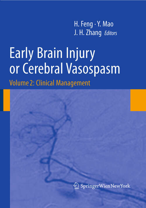 Book cover of Early Brain Injury or Cerebral Vasospasm