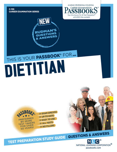 Book cover of Dietitian: Passbooks Study Guide (Career Examination Series)