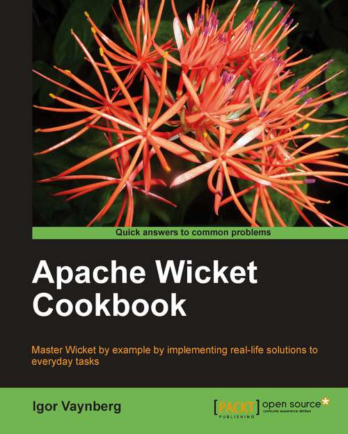 Book cover of Apache Wicket Cookbook