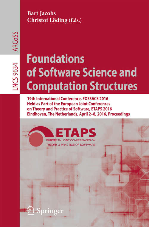 Book cover of Foundations of Software Science and Computation Structures