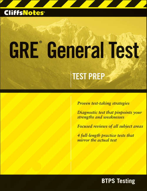 Book cover of CliffsNotes GRE General Test with CD-ROM