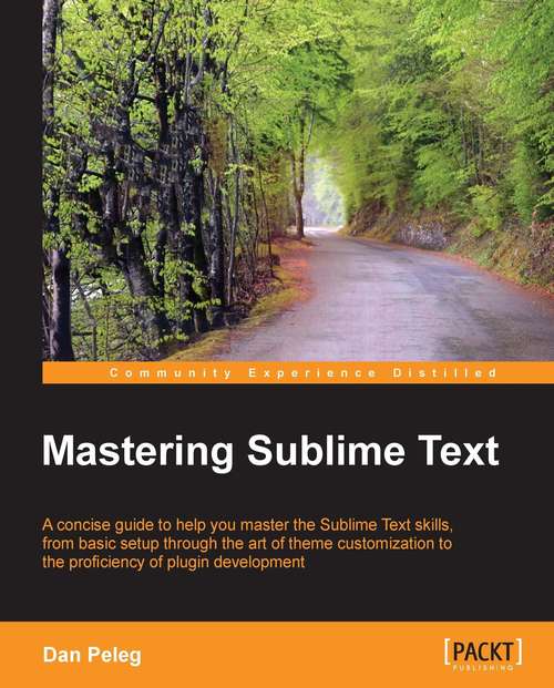 Book cover of Mastering Sublime Text