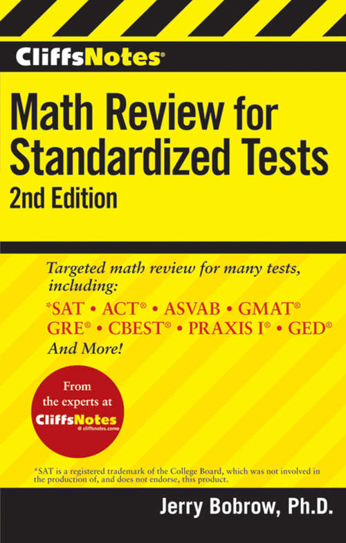 Book cover of CliffsNotes Math Review for Standardized Tests, 2nd Edition