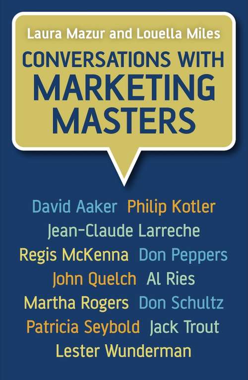 Book cover of Conversations with Marketing Masters