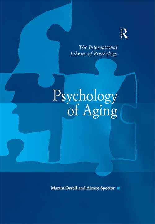 Book cover of Psychology of Aging (The International Library of Psychology)