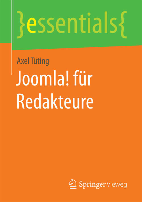 Book cover of Joomla! für Redakteure (essentials)