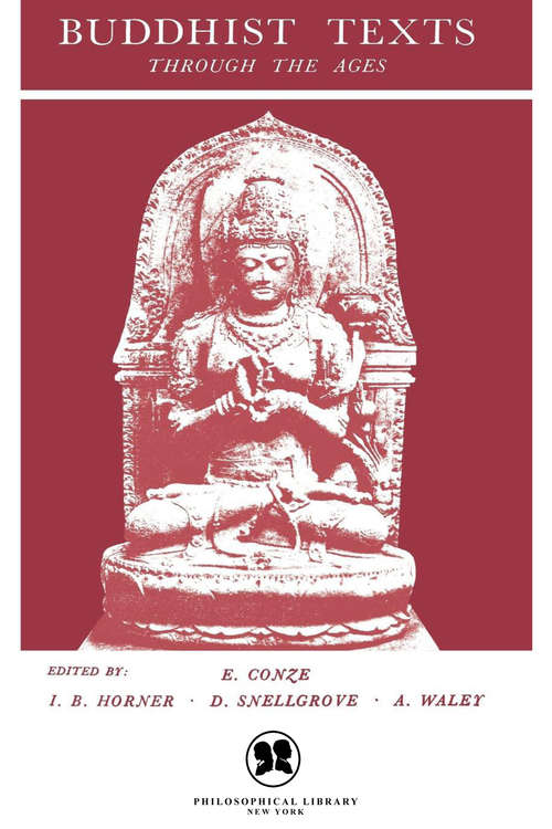 Book cover of Buddhist Texts Through the Ages