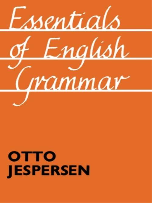 Book cover of Essentials of English Grammar