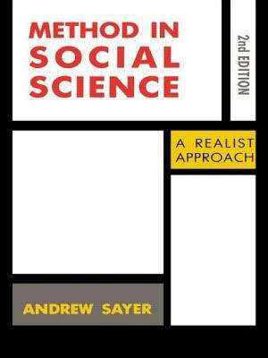 Book cover of Method in Social Science: A Realist Approach (2nd edition)