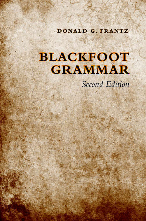 Book cover of Blackfoot Grammar