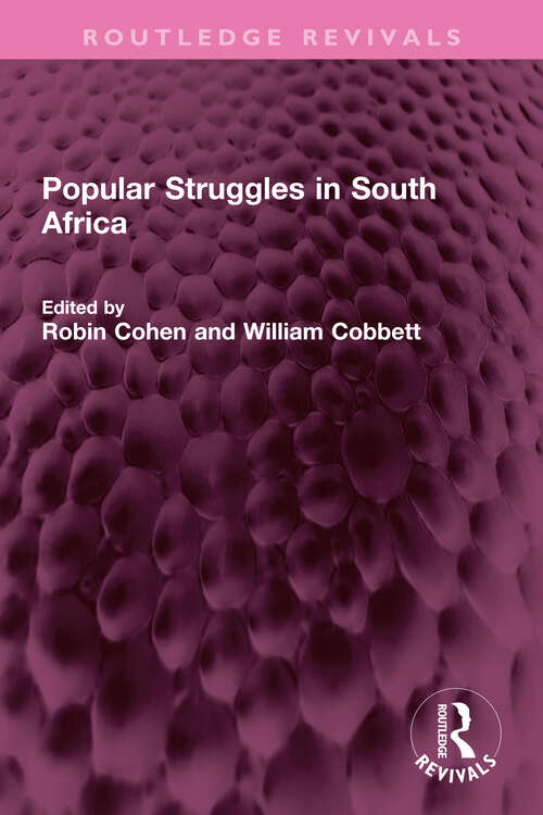 Book cover of Popular Struggles in South Africa (Routledge Revivals)