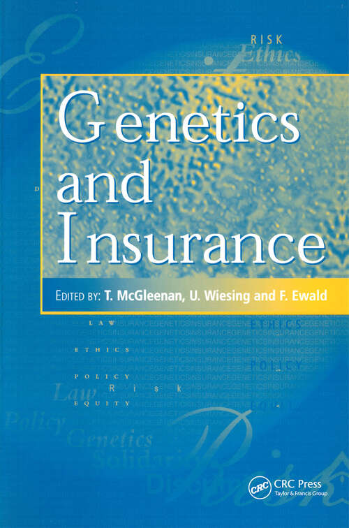 Book cover of Genetics and Insurance
