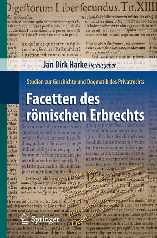 Book cover of Facetten des römischen Erbrechts