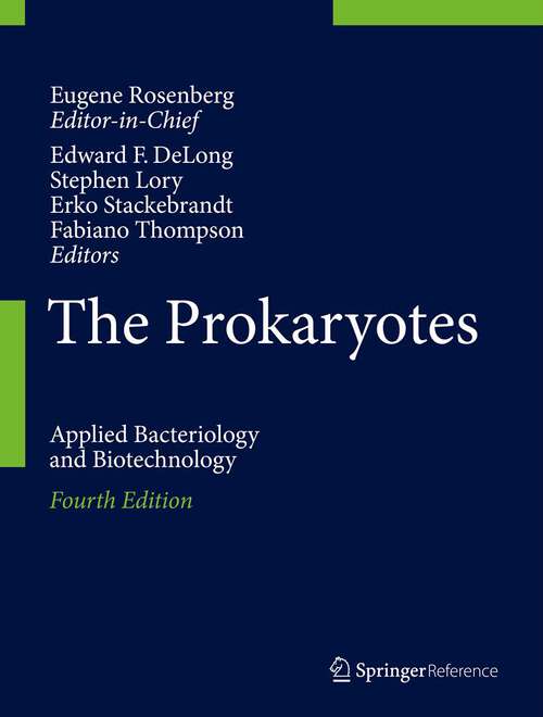 Book cover of The Prokaryotes: Applied Bacteriology and Biotechnology