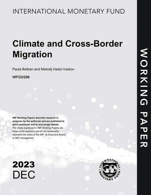 Book cover of Climate and Cross-Border Migration (Imf Working Papers)