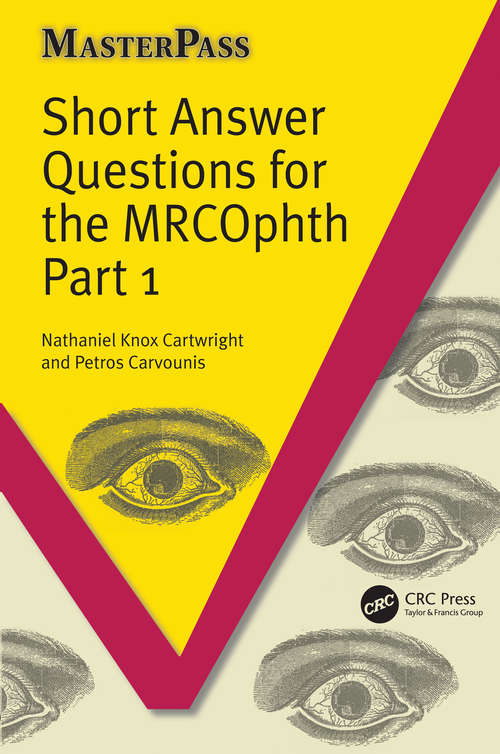 Book cover of Short Answer Questions for the MRCOphth Part 1 (MasterPass)