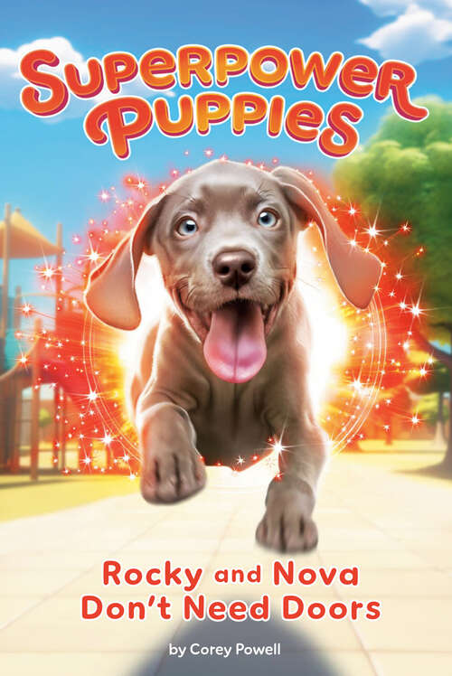 Book cover of Rocky and Nova Don't Need Doors #3 (Superpower Puppies)