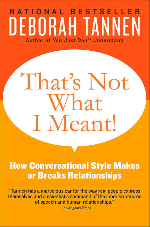 Book cover of That's Not What I Meant!