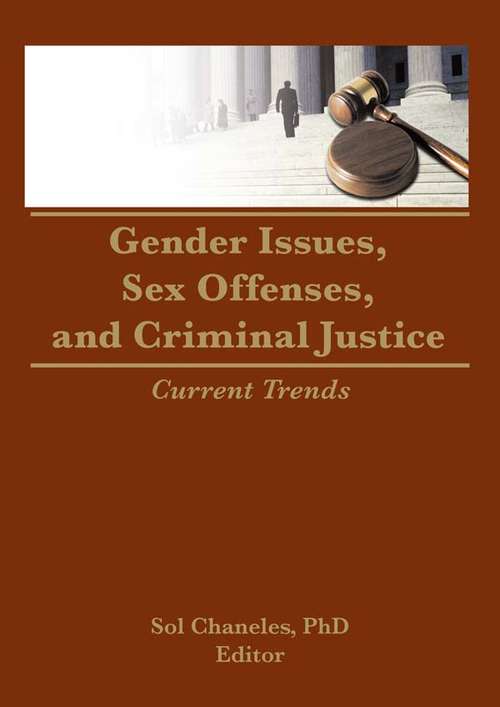 Book cover of Gender Issues, Sex Offenses, and Criminal Justice: Current Trends