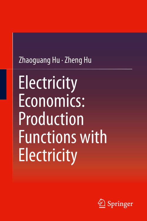 Book cover of Electricity Economics: Production Functions with Electricity