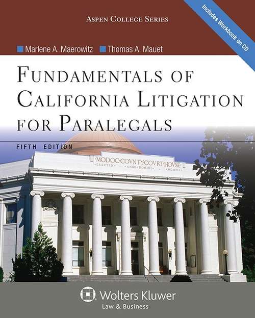 Book cover of Fundamentals Of California Litigation For Paralegals