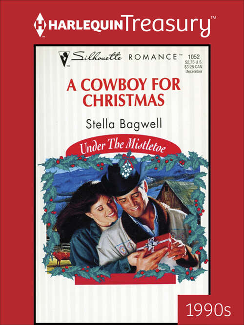 Book cover of A Cowboy for Christmas (Under the Mistletoe #8)