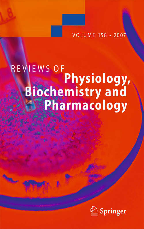 Book cover of Reviews of Physiology, Biochemistry and Pharmacology 158