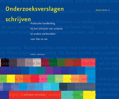 Book cover of Onderzoeksverslagen schrijven