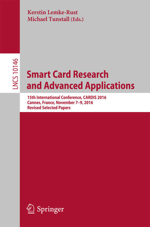 Book cover of Smart Card Research and Advanced Applications