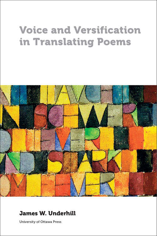 Book cover of Voice and Versification in Translating Poems