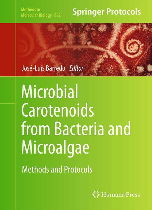 Book cover of Microbial Carotenoids from Bacteria and Microalgae