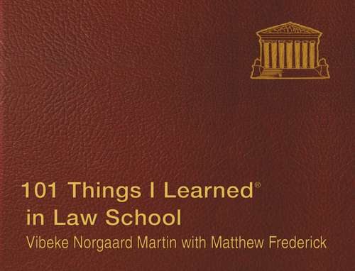 Book cover of 101 Things I Learned in Law School (R)